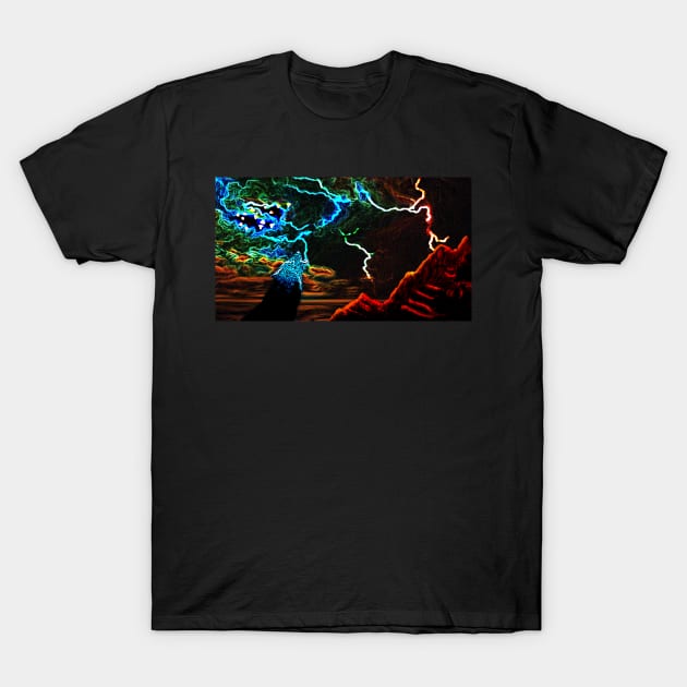 Glowing Wolf T-Shirt by Cobb's Creations